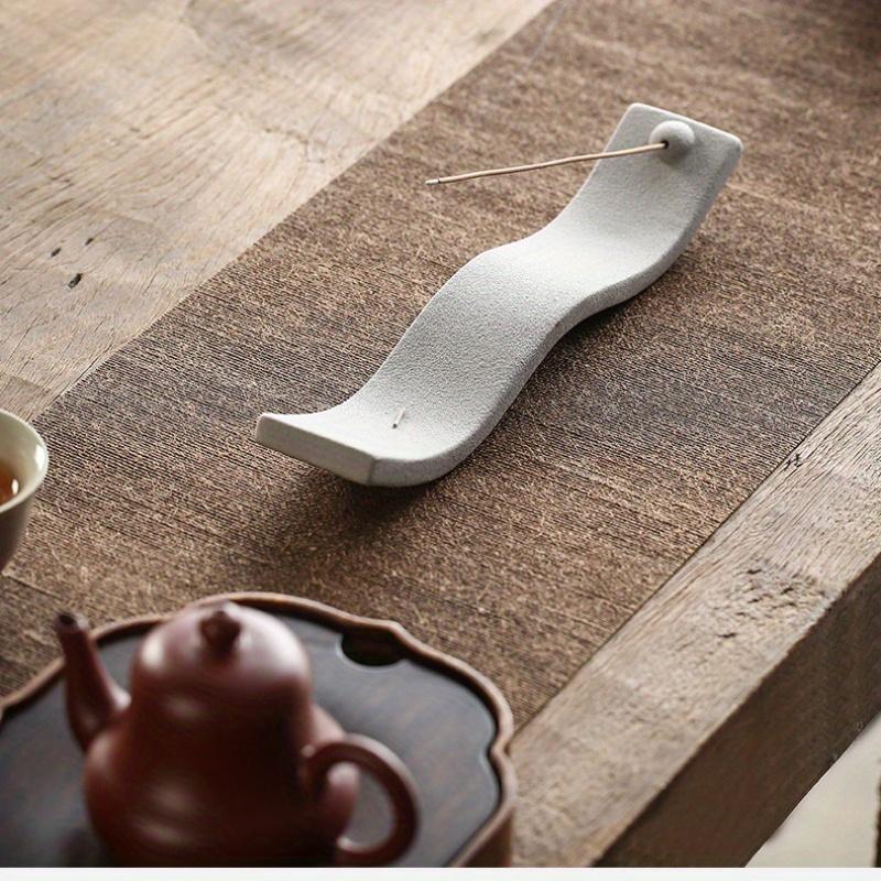 1 Stück Handgefertigter Keramik Räucherstäbchenhalter Einsatz Räucherteller Räuchergefäßbasis Büro Heimdekoration