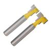2Pcs T-Slot Keyhole Milling Cutter Wood Router Bit Carbide Cutter for Wood Hex Bolt T-Track Slotting /Shank 1/4Inch 1/2Inch 8mm