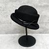 Pink Little Princess Daughter Wind Bow Curled Wool Top Hat Women'S Autumn And Winter Elegant Warm Bucket Hat Shows Small Face