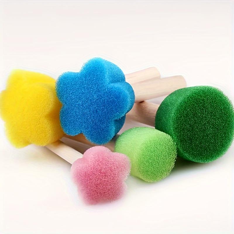 10pcs 5 Colors Mini Flower Sponge Painting Sponge Set Art Painting Supplies Painting Brush Sponge Brush Foam Friction Doodle Tool