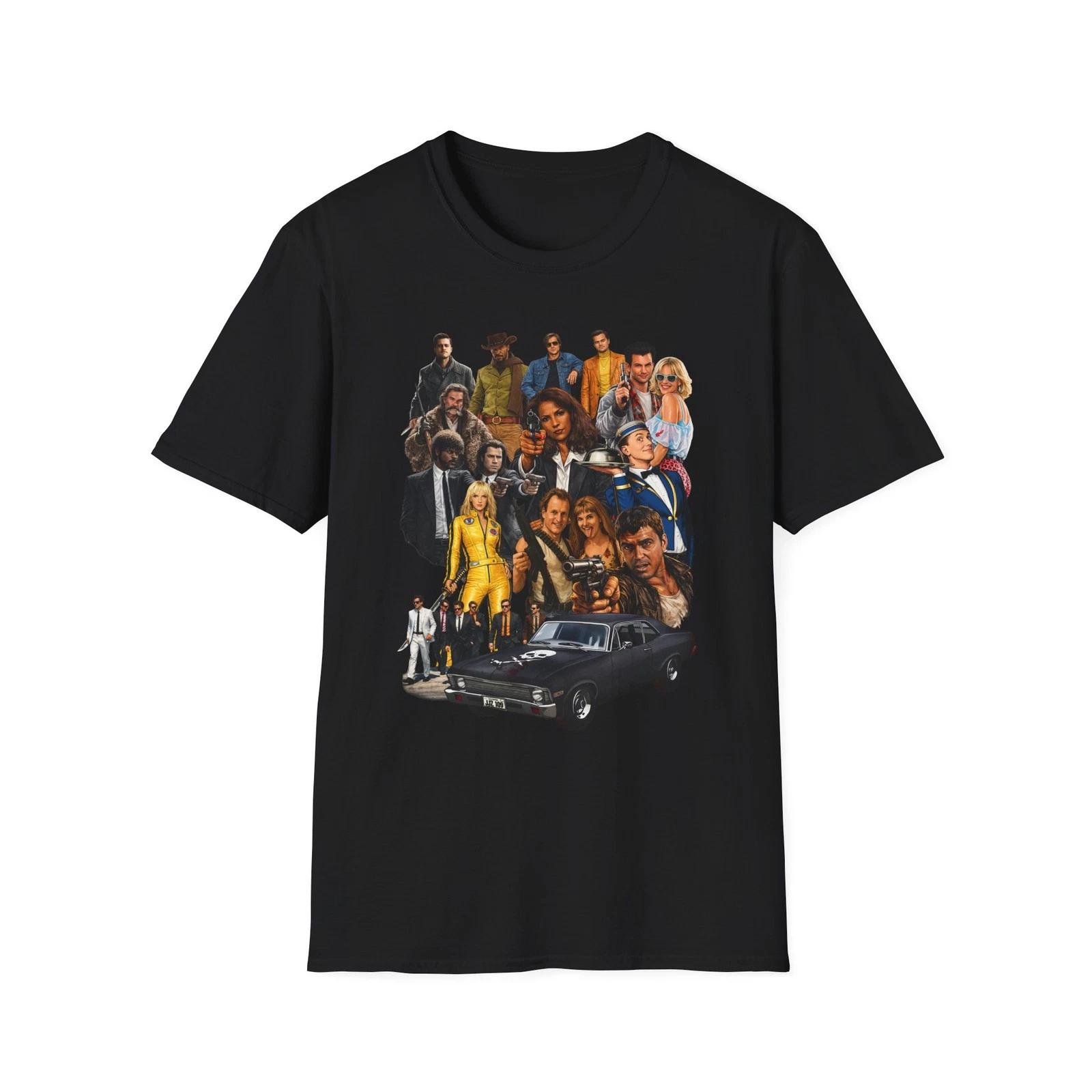 Tarantino Movie Characters T-Shirt | Retro Film Poster Style XXXL