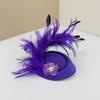 1920s Medieval Hairpin Feather Felt Hat Prom Party Hair Clip Headband Anti-Slip