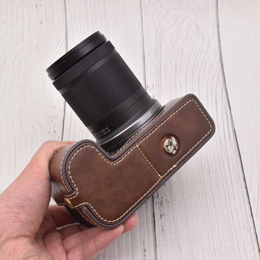 Kinokoo EOS R7 Hülle, Canon EOS R7 Cover, EOS R7 Body Case, PU-Leder, Akkuwechsel, Stativmontagefähig