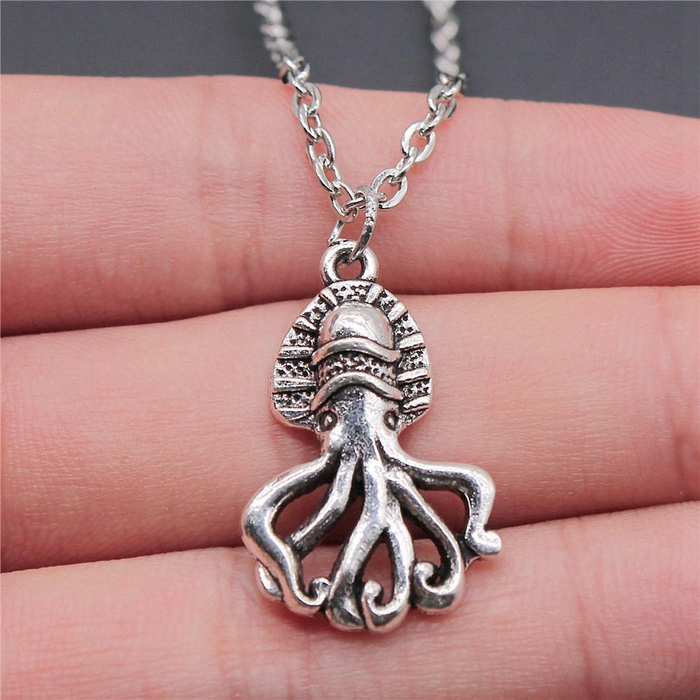 Mermaid Dolphin Ocean Life Pendant Antique Bronze Metal Men Collar Necklace Fashion Gift