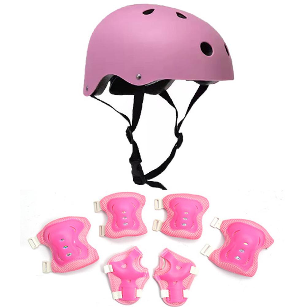 Kids Safety Helmet Knee Elbow Pad Set Boys Girls Head Protective Gear Set for Bicycle Cycling Skateboard Scooter Skating Helmet