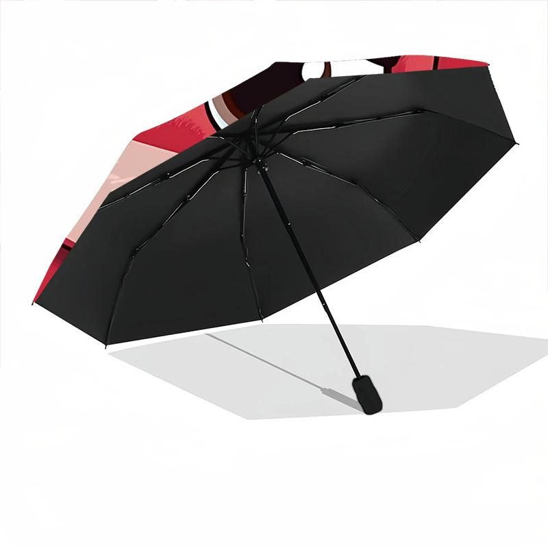 1pc Angry Bird Automatic Open/Close Folding Umbrella, Windproof 8-Rib Construction, Lightweight Travel Umbrella for Women/Men 15
