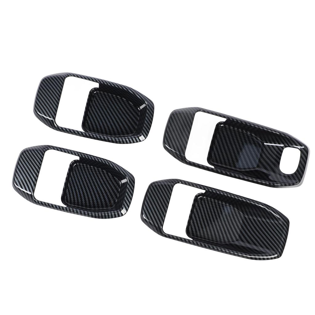 4pcs Inner Door Handle Bowl Cover Trim Set Interior Door Bowl Panel Protector Sticker Replacement for JL JLU 2018-2025