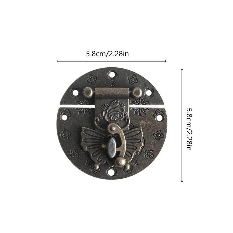 Vintage Butterfly Lock Antique Bronze Hasp Latch Upscale Jewelry Wooden Box Cabinet Lock Case Decorative Hardware Accessory