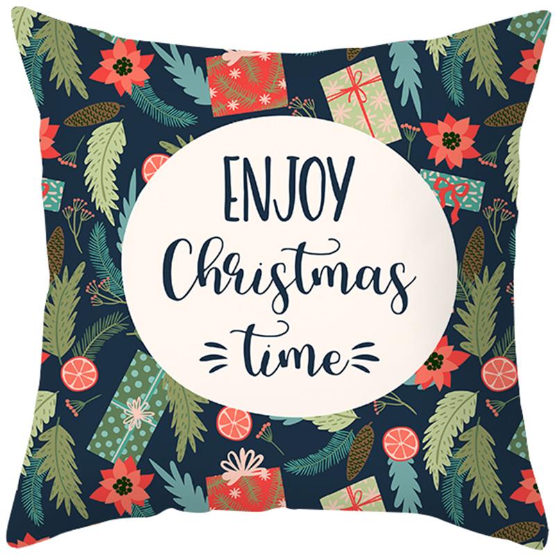 Cartoon Christmas Tree Elk Snowman Christmas Decoration Pillow Set Solo -Launched Room Automobile Study Office Pillow Pillow