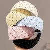 Breites Stirnband mit Polka Dots für Damen - 2025 Frühling/Sommer Voluminöses Rutschfestes Haaraccessoire