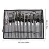 24Pcs Professional Paintbrush with Storage Case, Flat/Round/Fan/ Pointed Tip for Oil Acrylic Watercolor Rock Painting