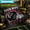 1PC Custom Name Blanket Atlanta-Falcons Rise Up Flannel blankets Patterns Throw Blanket All-Season Soft Gift for Couch, Bed, Camping, Birthday gifts