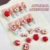 5/24/30Pcs Resin Simulated Fruit Nail Art Charms Cute Red Painted Multiple Shapes DIY Decorations for Creative DIY Nails