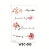 WSC Waterproof Non-Reflective Flower & Butterfly Tattoo Sticker