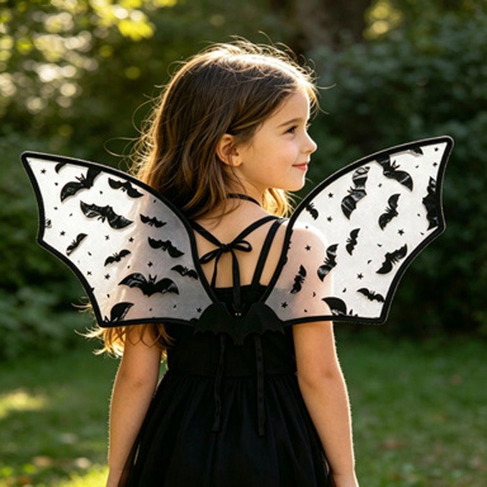 Style Sombre Gothique Halloween Ailes de Chauve-souris Scintillantes Costume Ailes Fée Papillon Ailes Fête d'Halloween