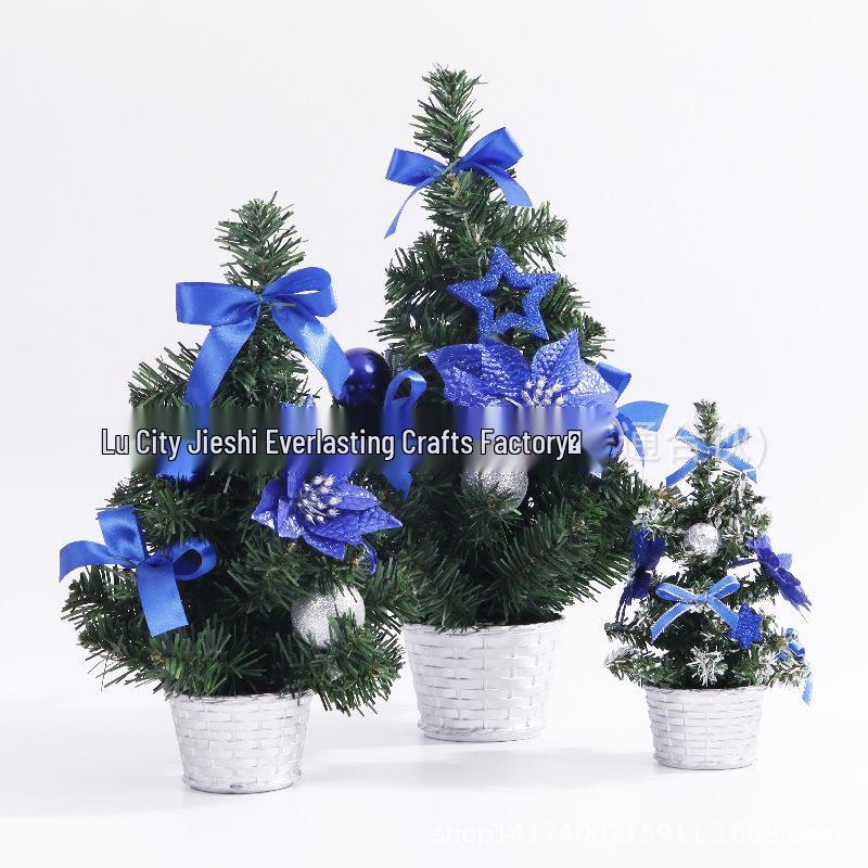 Festive Mini Artificial Christmas Tree Ornaments - 20CM Tabletop Family Gifts
