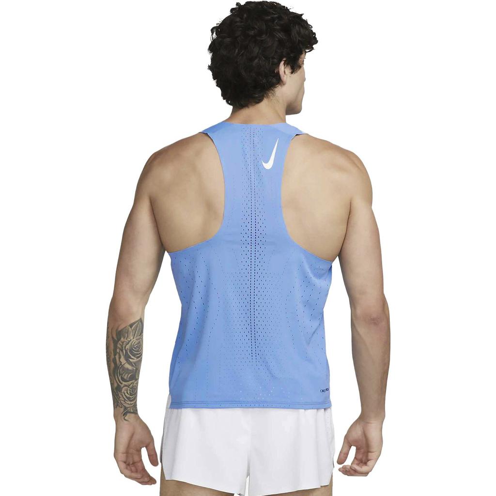 Nike Dri-Fit Adv Series Logo Running Eco-Friendly Knitted Breathable Quick-Dry Round Neck Slim Fit Sleeveless Vest Men Tops Polar-Blue DM4625-450