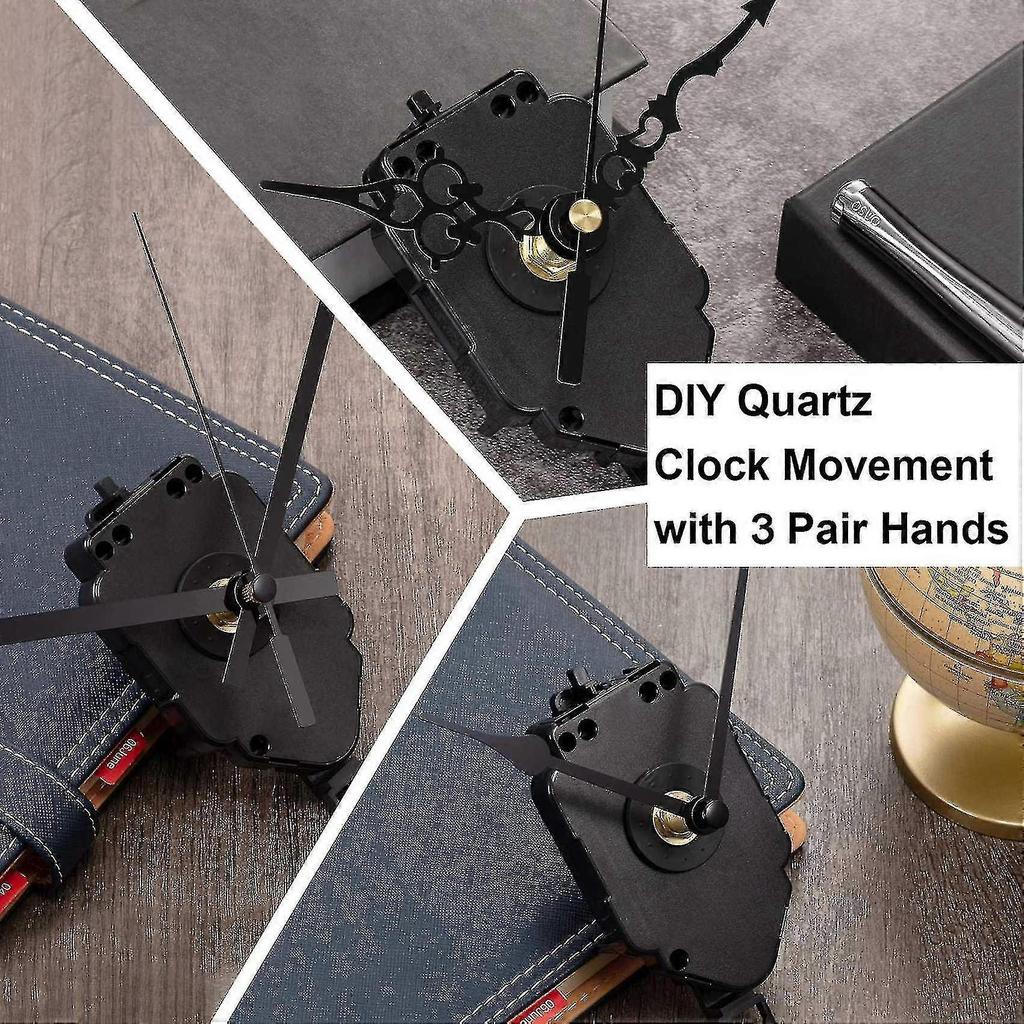 Diy Pendulum Clock Movement Mechanism With 3 Pairs Different Hands Quartz Repair Shaft Wall Clock