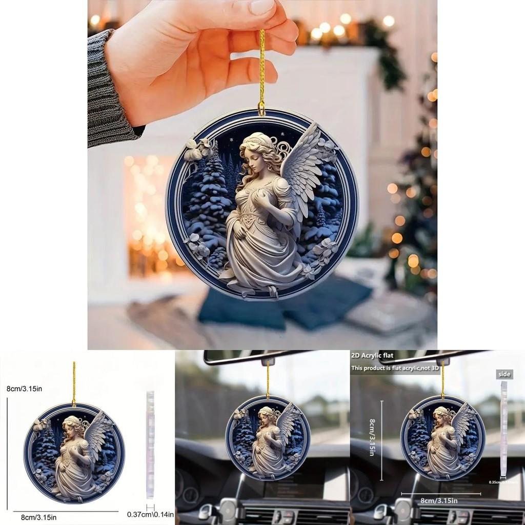 Stunning Acrylic Car Ornament Beautiful European Style Angel Design For Interior Decoration