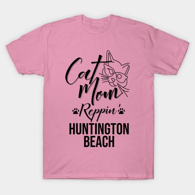 

Футболка женская Cat Mom Reppin Huntington Beach Harajuku Print Kawaii футболка летняя с коротким рукавом женская футболка топ футболка S