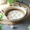 Rattan Woven Cat Bed: All-Season Winter Warm Nest for Pets