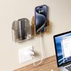 Wall Mounted Phone Holders Clear Design for Bedroom and Office Organizing Use with Easy Installation and Charging Access