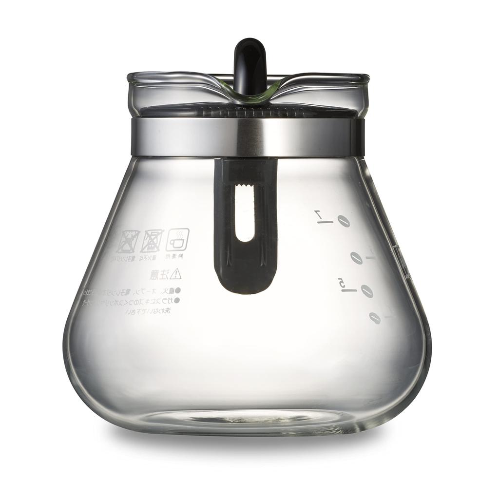 Melitta Coffee Tea Server Glass Tea Strain Included 1L 8 Cups Glass Pot Caferina Series MJ-9303 Clear