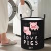 Funny Pigs For Pig Lovers Foldable Laundry Baskets Dirty Clothes Toys Storage Basket Large Waterproof Bag