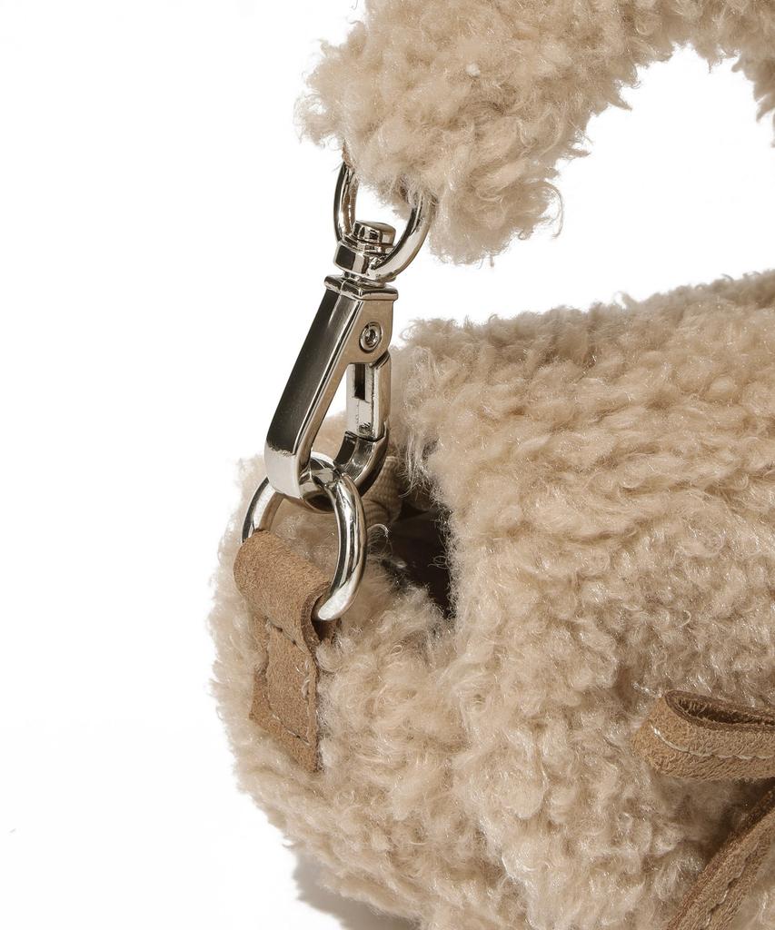 Covernat Woman Clover Heart Fluffy Pouch Beige