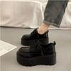 Women's Retro British Style Thick Heeled Loafers, Spring and Autumn Thick Soled Thick Soled Shoes, Retro Style Shoes
