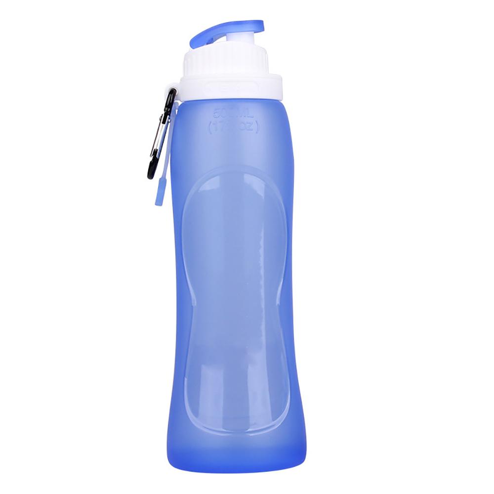 Láhev na vodu Silikonová Skládací Měkká Láhev na vodu Venkovní Sportovní Láhev na vodu Skládací 500ML Sáček na vodu Běh Kempování Turistika