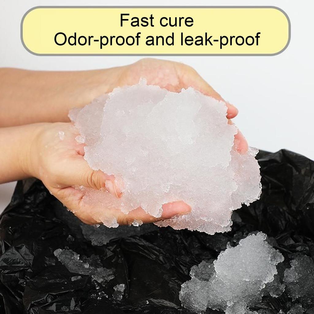 100pcs Urine Absorbent Powder Strong Water Absorption Poo Urine Powder Travel Fishing Camping Toilet Gel for Outdoor Emergency