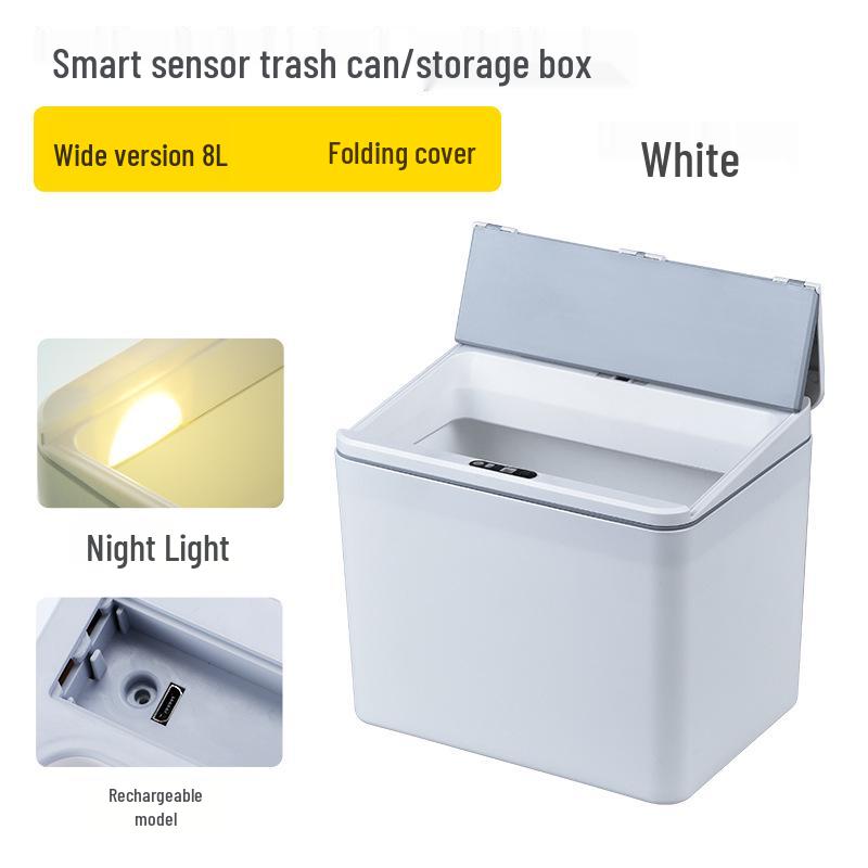 Smart Induction Desktop Trash & Storage Bin