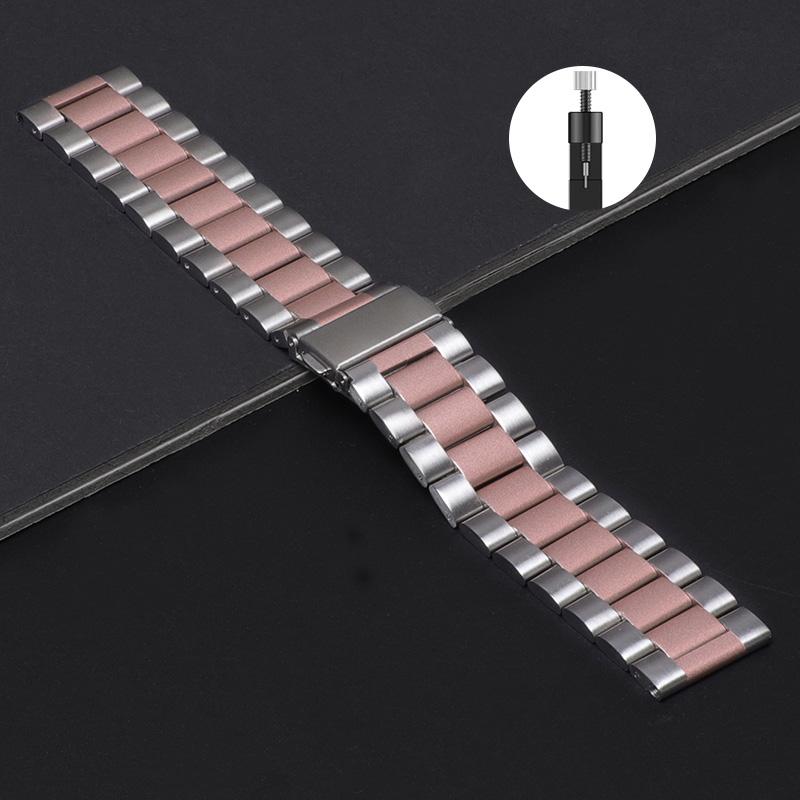 Classic 22mm 20mm 18mm Metal Strap for Samsung Galaxy Watch 46mm/3/Gear S3/Huawei Watch GT 2/3 Pro Stainless Steel band for Amazfit GTR