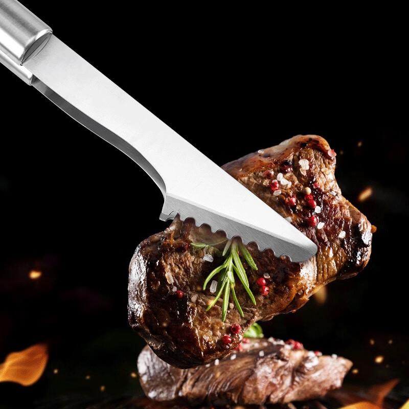SMVP Long Handle Stainless Steel Food Tongs