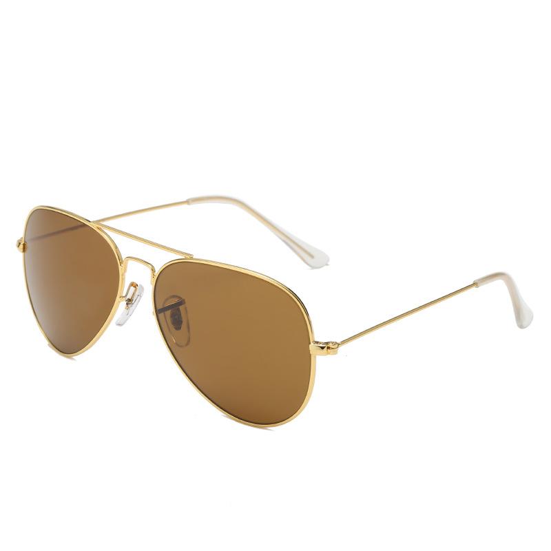 Pilot Sunglasses Tempered Glass Pieces Popular Style 3025 Women 3026 Men Driving Toad Glasses