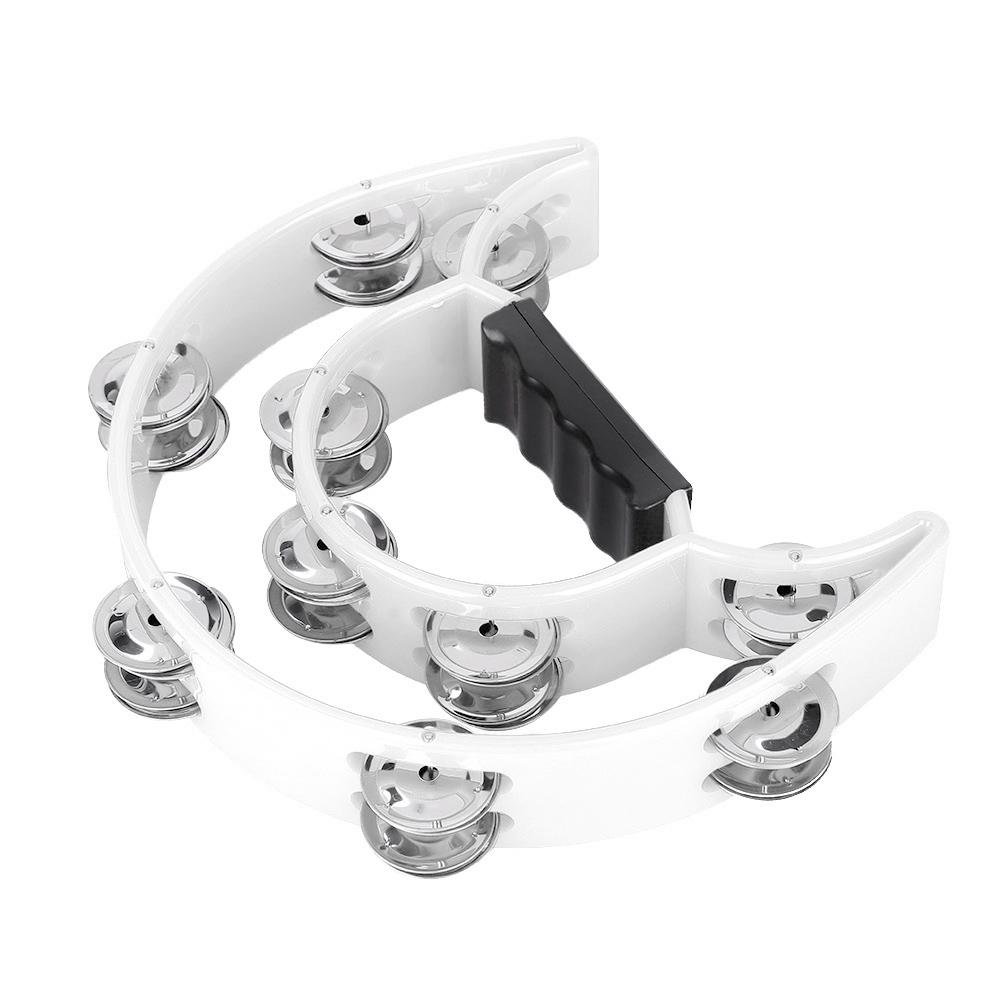 Double Row Jingles Handbell Tambourine Percussion Musical Instrument