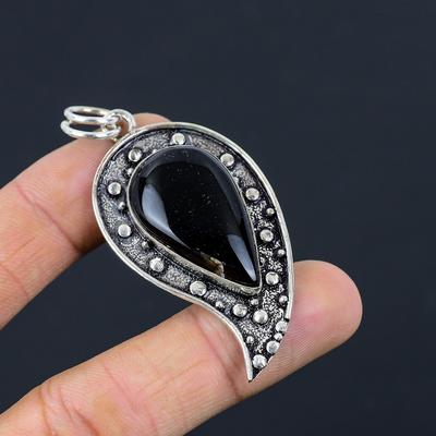 Mothers Day Deal 925 Sterling Silver Black Onyx Gemstone Wife Pendant Jewelry