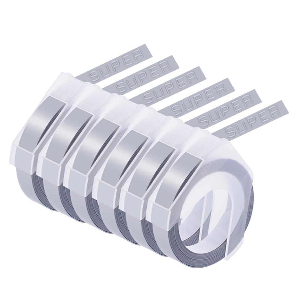 3/5/10PCS 3D Embossing Tapes Compatible for Dymo 520109 898130 9mm/12mm Label Tape For DYMO Embossers Xpress 12965 12966 Maker