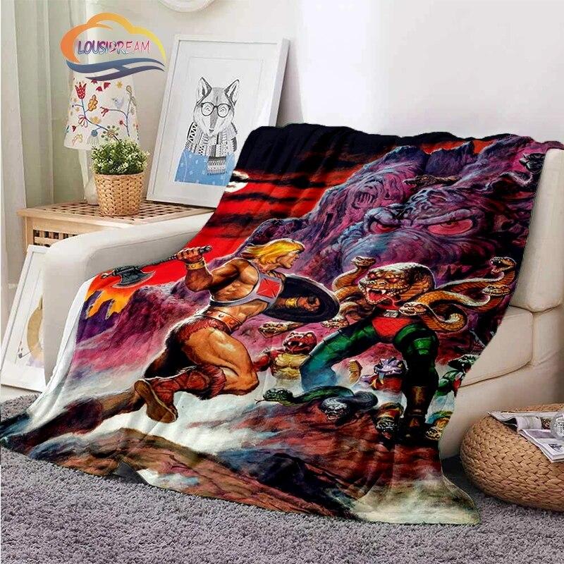 Fashion Cartoon Masters of the Universe Blanket3D Print He-Man Rectangle Blanket Flannel Blanket Wearable Blanket Sofa  Blanket