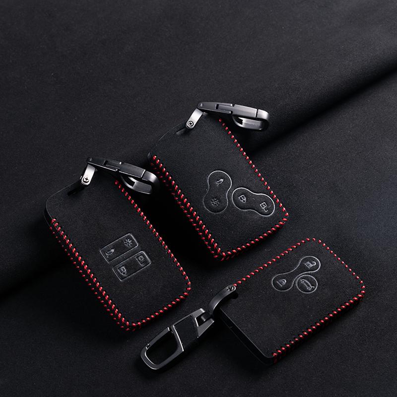 New Leather Car Key Case Cover For Renault Duster Captur Clio Logan Megane Rs 1 2 3 4 Koleos Scenic Nema Fluence Zoe Accessory