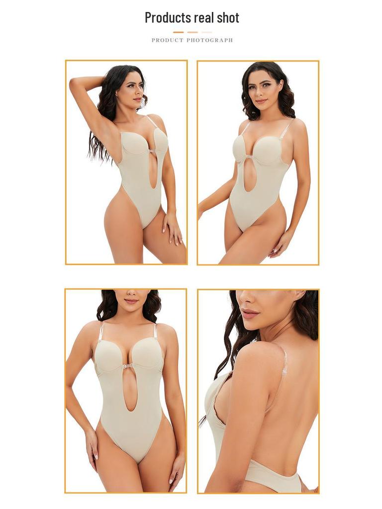Sling Bra Transparent Bodysuit with Detachable Straps - Evening Shaper Corset Lingerie