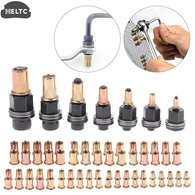 11Pcs/set Carbon Steel M3 M4 M5 M6 M8 M10 M12 Hand Manual Riveter Nut Adapter Tool For Home Renovations And Auto Repair
