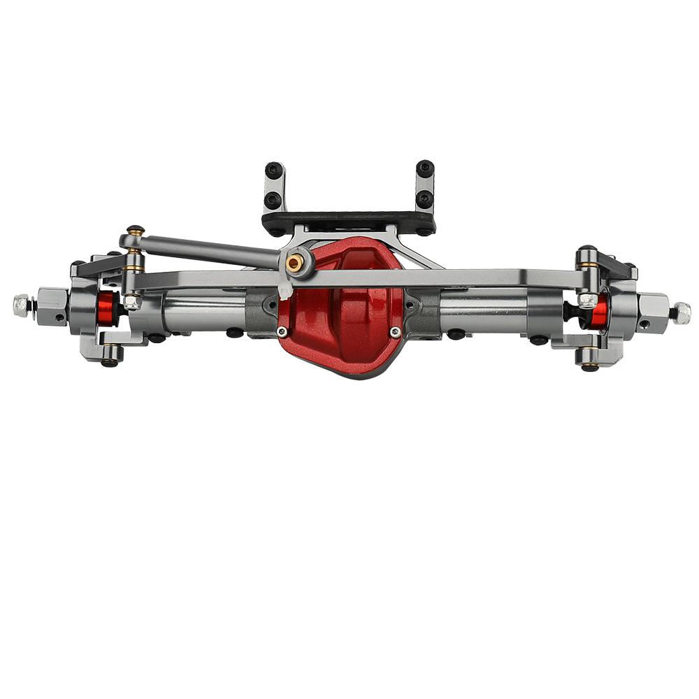 Metal Alloy Front Middle Rear Straight Axle with Servo Base for 1/10 RC Rock Crawler Car Axial SCX10 RC 4WD D90 Upgrade Parts