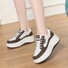 White Shoes for Women Autumn New Thick Sole Soft Leather Platform Bottom Breathable Versatile Women's Shoes