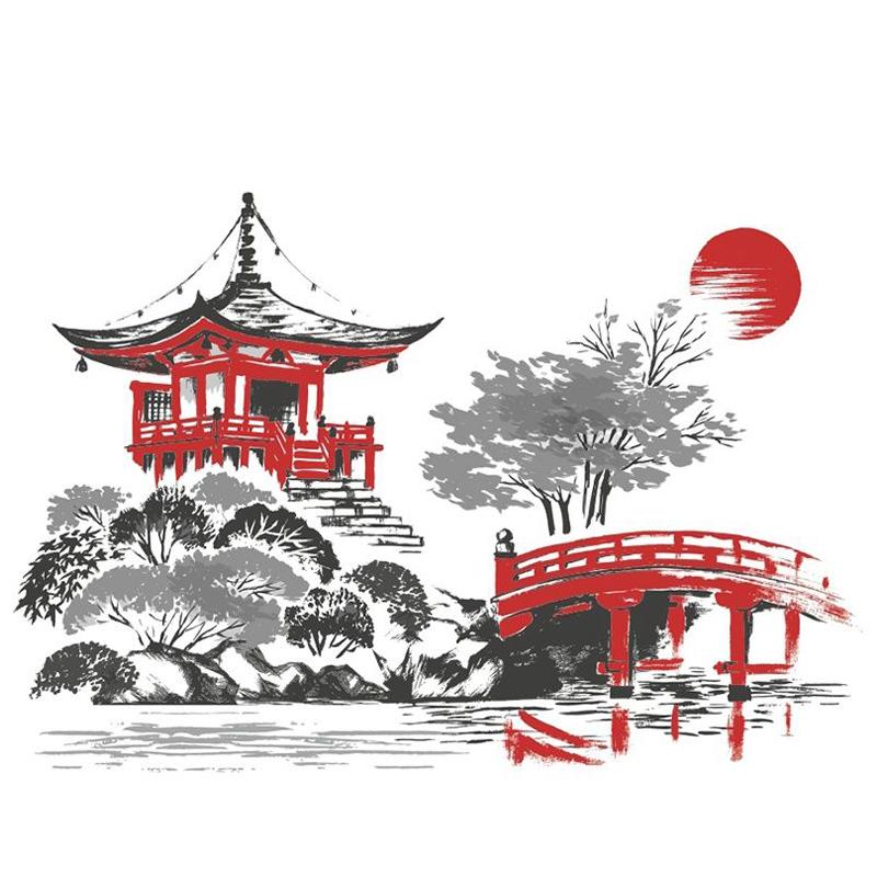 

T367 # для японского искусства с древним дизайном самурайской наклейки на автомобиль, виниловая наклейка, водонепроницаемые украшения, автомобильные наклейки A-15cm-Longest Side