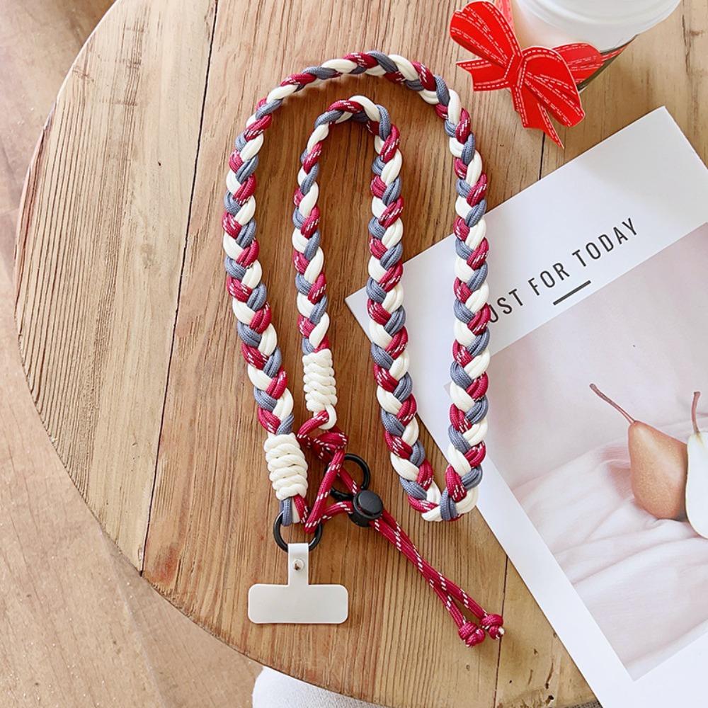 Hand Weaving Mobile Phone Lanyard Adjustable Crossbody Phone Strap Durable Mobile Phone Straps
