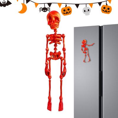 Magnesy na lodówkę szkielety Halloweenowe szkielety z ruchomymi częściami Dekoracyjne magnesy Czaszka Fajny wystrój Zabawne przerażające naklejki Akcesoria imprezowe