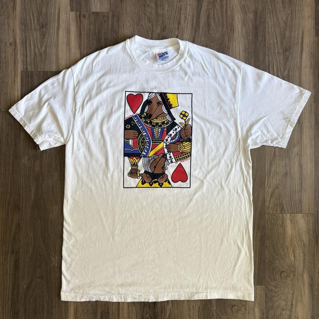 Vintage Art Size XL 1990s Cards Cheryl Binder Rare White Unisex T-Shirt