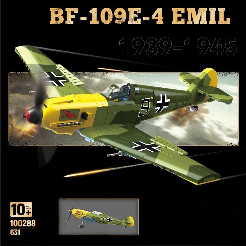 STEM Fighter Jet Construction Kit Aircraft La-7 Spitfire Yak-1B Bf-109E Plane Technical Bricks Kid Toy Birthday Gifts